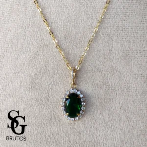 792550_0285d1ba8be149bf965ae6b798ae559emv2.webp Colar Zircônia Verde Esmeralda Oval - CL070