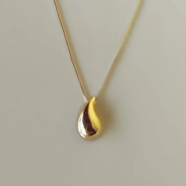Colar Orânico Gota Inspiração Bottega Veneta - CL117