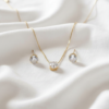 Conjunto Ponto de Luz em Zircônia Redondo - CJ012