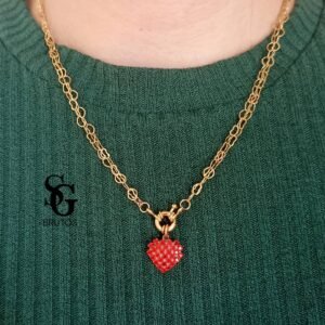 Colar de Coração e Fecho Boia - CL025