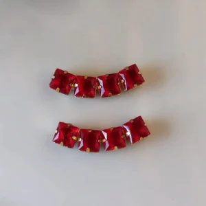 Ear Cuff Quadrados Vermelhos - EC028