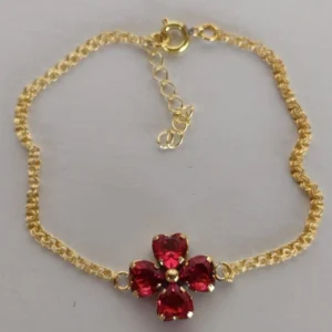 792550_3836f91c1f8f4d5f808e928dc8050825mv2.webp Pulseira Um Trevo Coração Fucsia - PS035