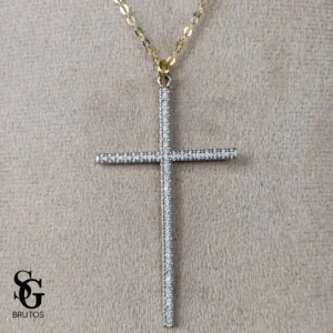 Colar Cruz em Zircônias - CL059
