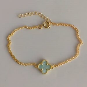 792550_4b1cd63cd2c54b6ba825d09c773d7c15mv2.jpg Pulseira Um Trevo Azul Aqua - PS066