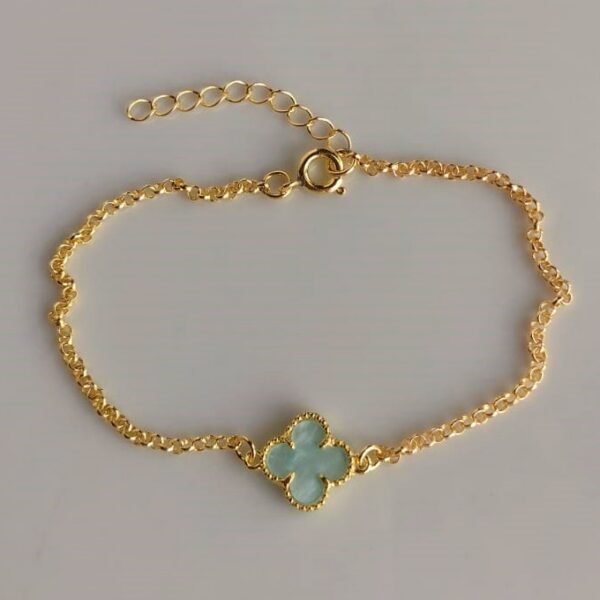 Pulseira Um Trevo Azul Aqua - PS066