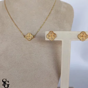 Conjunto Flor Cravejado CJ005