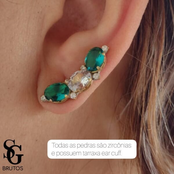 792550_555869efbfc141ba990eac2e49652012mv2.jpg Ear Cuff em Zircônias Coloridas - EC017