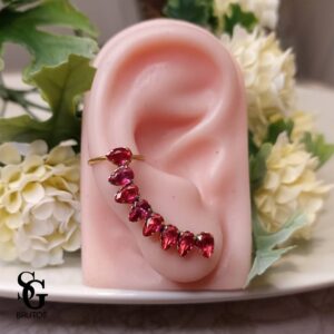 Ear Cuff Gota Fucsia - EC019