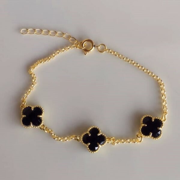 Pulseira Três Trevos Preto - PS068