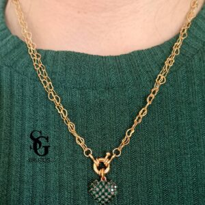 Colar de Coração e Fecho Boia - CL024