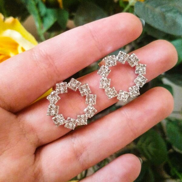 Brinco em Strass Circular - BD124