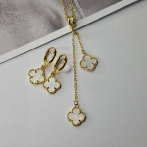 Conjunto Trevos Perolado - CJ010
