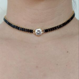 792550_77c2580b23124b61b5241abeef6b940emv2.jpg Chocker Rivieras Preto e Cristal - CK002
