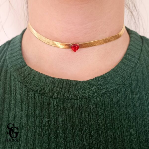 Chocker Fita Coração - CK003