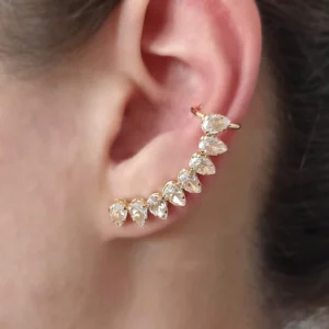 Ear Cuff Gota Cristal - EC021