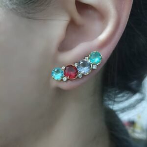 792550_927a50fdc3754ae2a061a83917aabf11mv2.jpg Brinco Ear Cuff em Zircônias Coloridas redondas - EC008