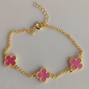 792550_942f3771edc34afe9b84a5875e2333dbmv2.jpg Pulseira Três Trevos Rosa Bebê - PS061