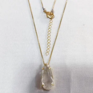 Colar de Zircônia em Gota Cristal - CL049