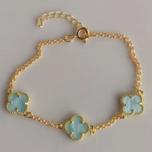 792550_9d66ee6cc45044208413dc5e9ebeb0d2mv2.jpg Pulseira Três Trevos Azul Aqua - PS063