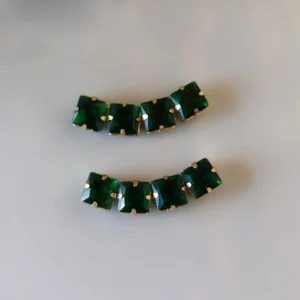 Ear Cuff Quadrados Verdes - EC029