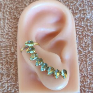 792550_a70f3581c2104015afe77793372dfd8amv2.jpg Brinco Ear Cuff Gota Verde Claro - EC042