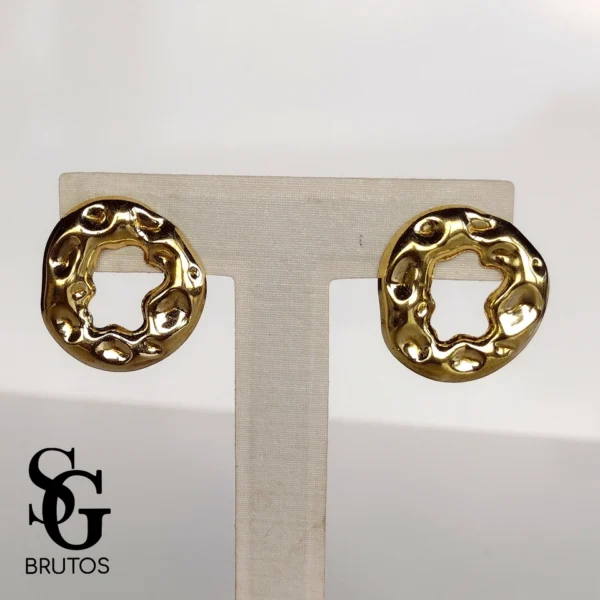 Brinco Circular Aspecto Amassado - BD037