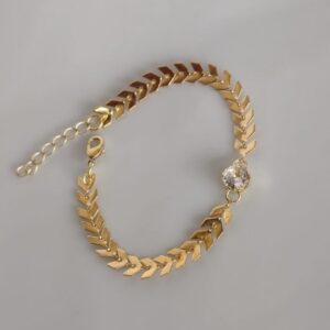 792550_ae884d47923a404eb16aa8239b025a1dmv2.jpg Pulseira Latão Escama Pedra Redonda Cristal 7mm - PS084