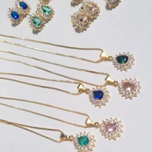 Colar de Zircônia em Gota - CL036