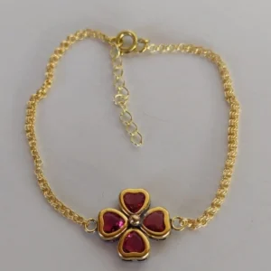 792550_bfbb5e4f4878412da339565ceb6ca1c1mv2.webp Pulseira Um Trevo Coração Borda Fucsia - PS040