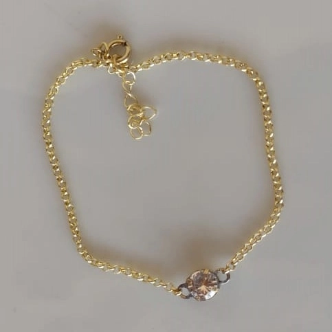 Pulseira Zircônia Redonda Cristal - PS022