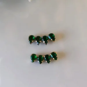Ear Cuff Gotas Verde Escuro - EC024