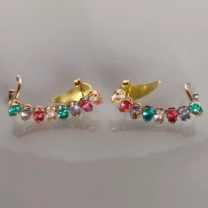 Ear Cuff Zircônia Colorida - EC022