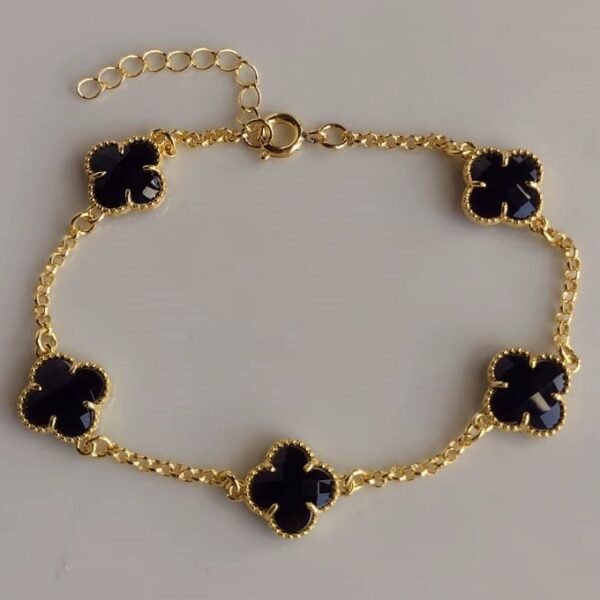 Pulseira Cinco Trevos Preto - PS067