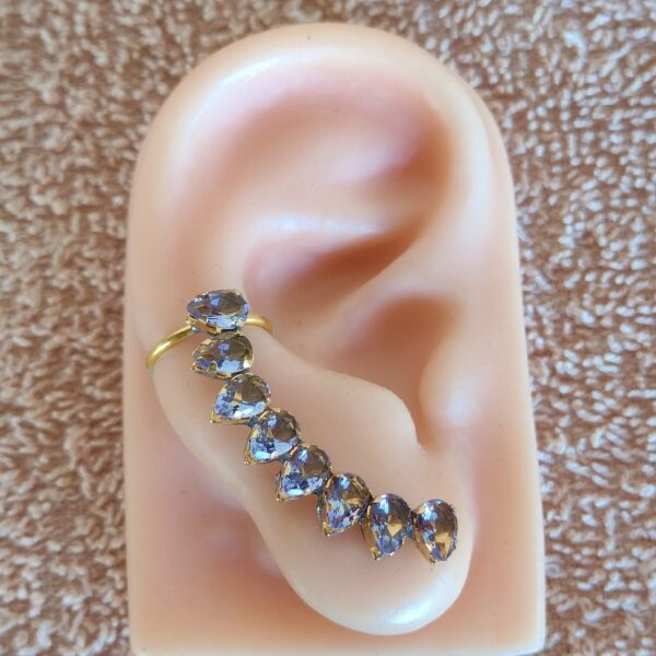 Brinco Ear Cuff Azul Clarissimo  - EC043