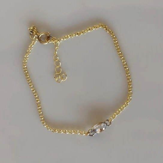 Pulseira Zircônia Navete Cristal - PS023