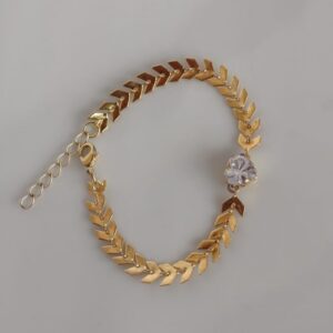792550_e881e7c25e0548a48b160908a881b743mv2.jpg Pulseira Latão Escama Coração Cristal 8mm - PS085
